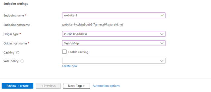 Azure Front Door for Virtual Machine's hosting a Website. - Azure365Pro.com